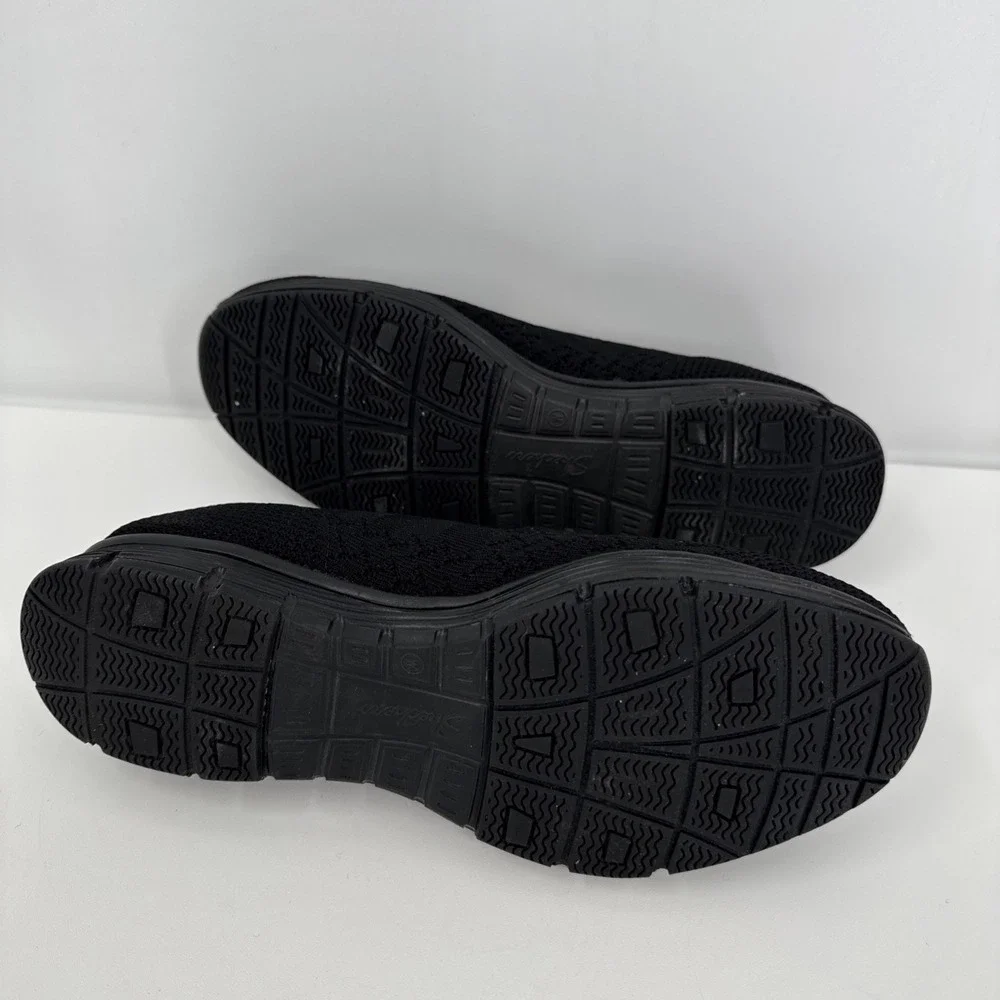 Skechers Women's Seager Stat Slip On Walking Sneaker Shoes Black Sz 8 W Comfort